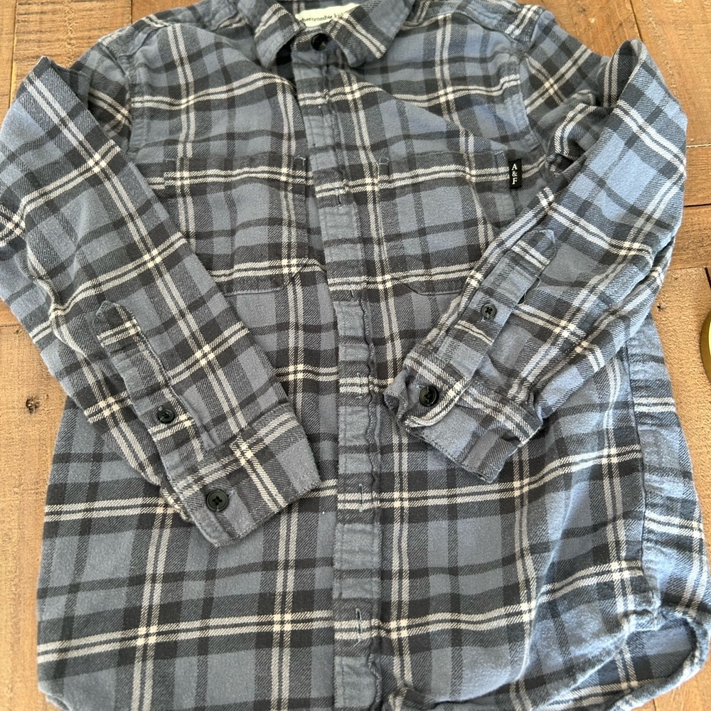 Abercrombie‎ Kids Blue Plaid Button-Down Shirt